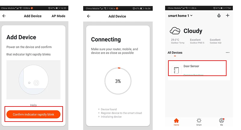 WIFI window sensor alarm app control