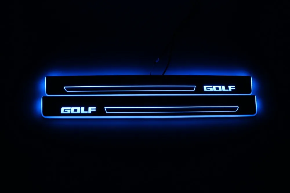 WOOBEST Водонепроницаемый ультратонкий акриловый светодиодный порога для Volkswagen Гольф 6 MK6 2009-13 светодиодный движущийся скребок для очистки ног на двери, путь света