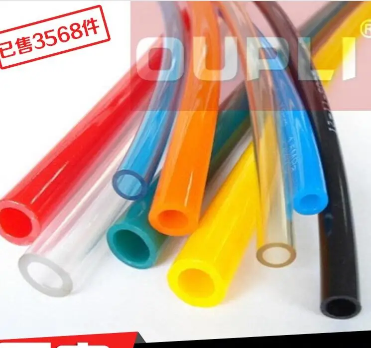Zachte slang oranje compressor polyurethaan buis 8 x 5 mm 6 x 4 mm 12 x