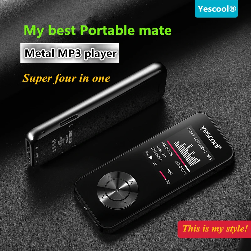 Yescool X2 Bluetooth mp4 плеер Поддержка воспроизведения музыки и видео FM радио Запись