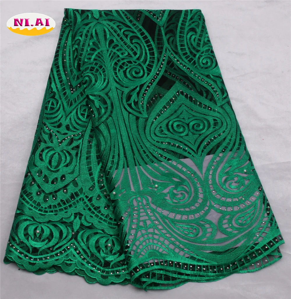 Alta Qualidade Tecidos Rendas Nigeriano 2017 Tecido Líquido Francês Africano Rendas Tule de Malha de Tecido Para A Festa de Africano da Tela Do Laço XY1346C