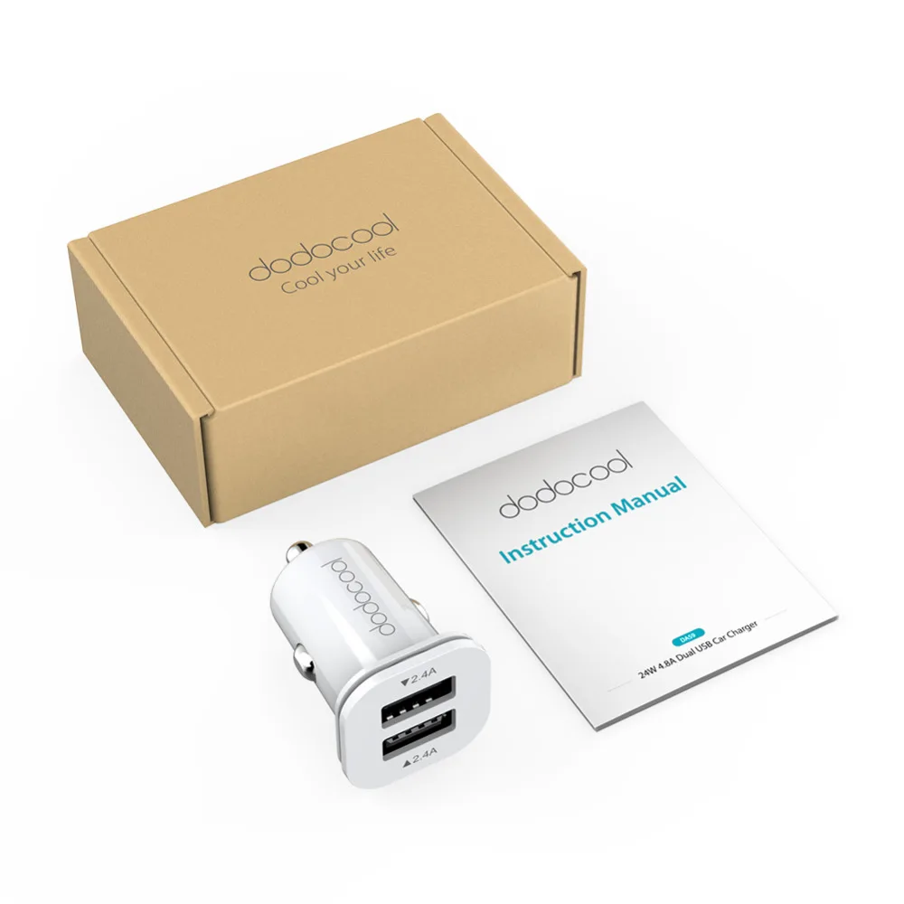 Dodocool 24 Вт 4.8A Мини Автомобильное зарядное устройство двойной USB Автомобильное быстрое зарядное устройство Быстрая зарядка для iPhone 7 6S samsung S7 [самовсасывание по желанию клиента]