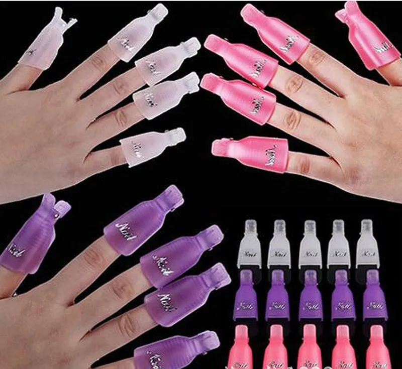 10 шт Nail Art инструменты пластиковая гелевая для снятия лака шапки зажим ногтей Маникюр для удаления ногтей гель для ногтей шапки для наращивание ногтей шапки