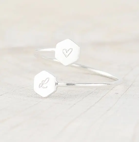 

FYR101 FY Personalized Jewelry Custom Ring Personalized Letter Ring Gold Dainty Initial Wrap Ring Gift for Her Etsy Supplier