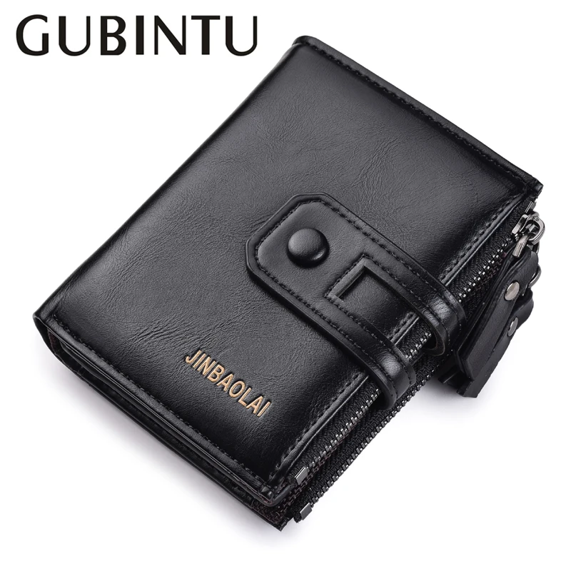 

JINBAOLAI PU Leather Wallet Men 2019 New Design Coin Pocket Purse Hasp Wallet Hasp Zipper Purses Card Holder Wallets Cartera