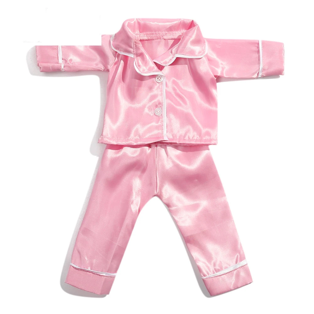 LUCKDOLL мягкий пижамный комплект с кнопками подходит для 18 Inchdoll одежда аксессуары