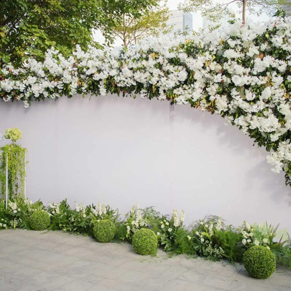 

Wedding Arch Backdrop Flower Arrangement Party Event Decor Artificial Flowers Wall Silk Rose Peony Plant DIY Garland 0.8/1.2m