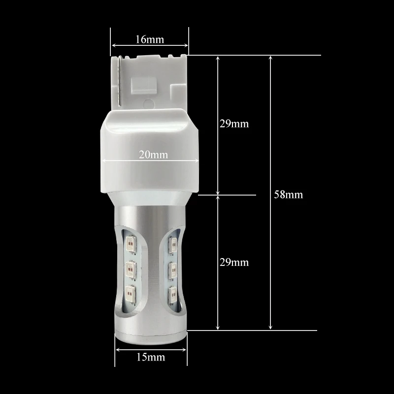 Тип СВЕТОДИОДА направленного света CNSUNNYLIGHT-T20 7440 W21W WY21W 9SMD 3030 светодиодный автомобиль цвет: желтый, белый указатель поворота DRL лампы Красный стоп-сигналы авто задние фонари 12V