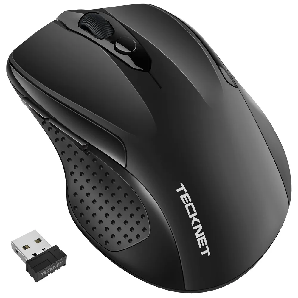 TeckNet Ergonomic 2.4GHz Wireless Mouse with USB Nano Receiver Computer ...