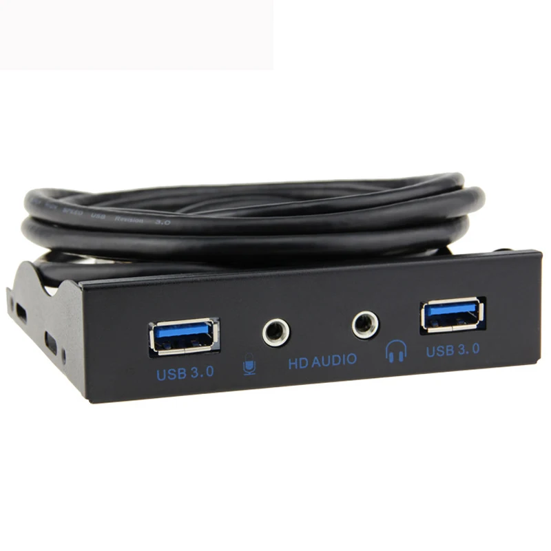 Trasporto Libero Nuovo 3.5 "Floppy Bay Interno Pin A 2 Porte Usb 3.0 Hub E Hd Audio 3.5-In Pc Floppy Pannello Frontale Kimisohand