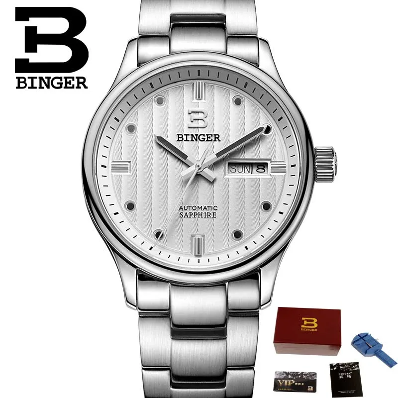 BINGER Top Brand Watch Automatic Mechanical Watches Men Fashion Luxury Sapphire Crystal relogio masculino Free shipping - Цвет: 05