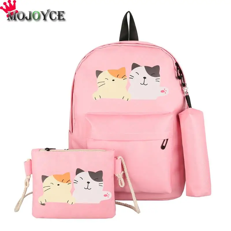 Aliexpress.com : Buy MOJOYCE 3pcs Cute Cat Print Backpack Set Women ...