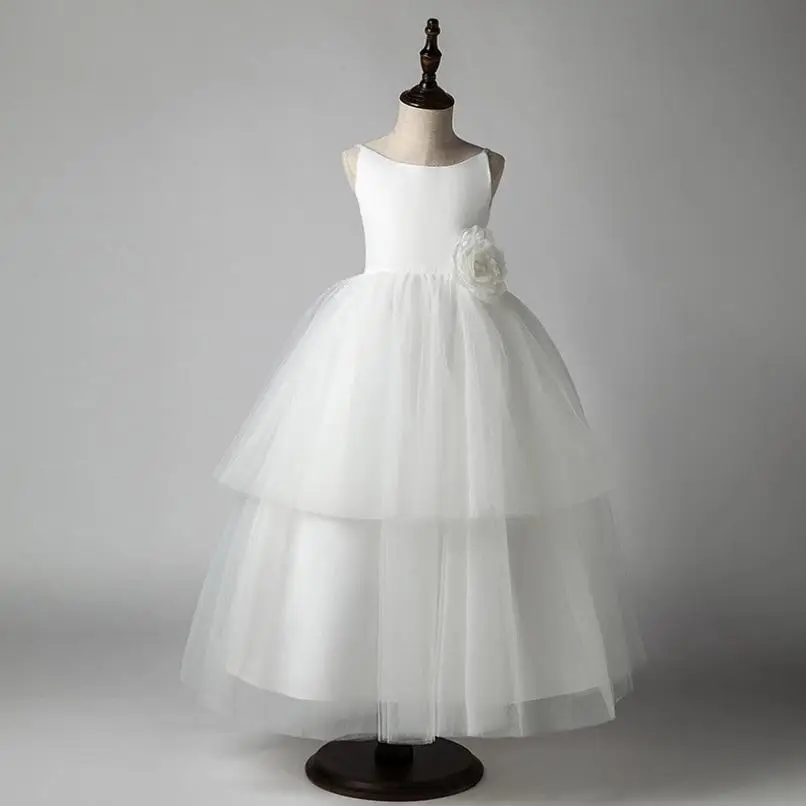 

Girl Long Dress Baby Ball Gown Children Pageant Dress Wedding Party Sleeveless Princess Dress Modis Kids Clothes Vestidos Y1329