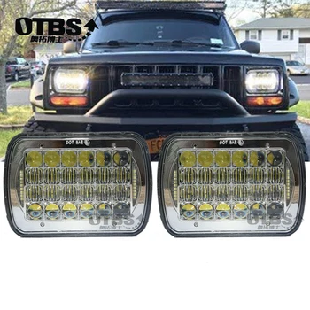 

OTBS 7"x 6" 5 x 7 inch Projector LED Headlights 5D Lens for Jeep Wrangler YJ Cherokee XJ H6054 H5054 H6054LL 69822 6052 6053