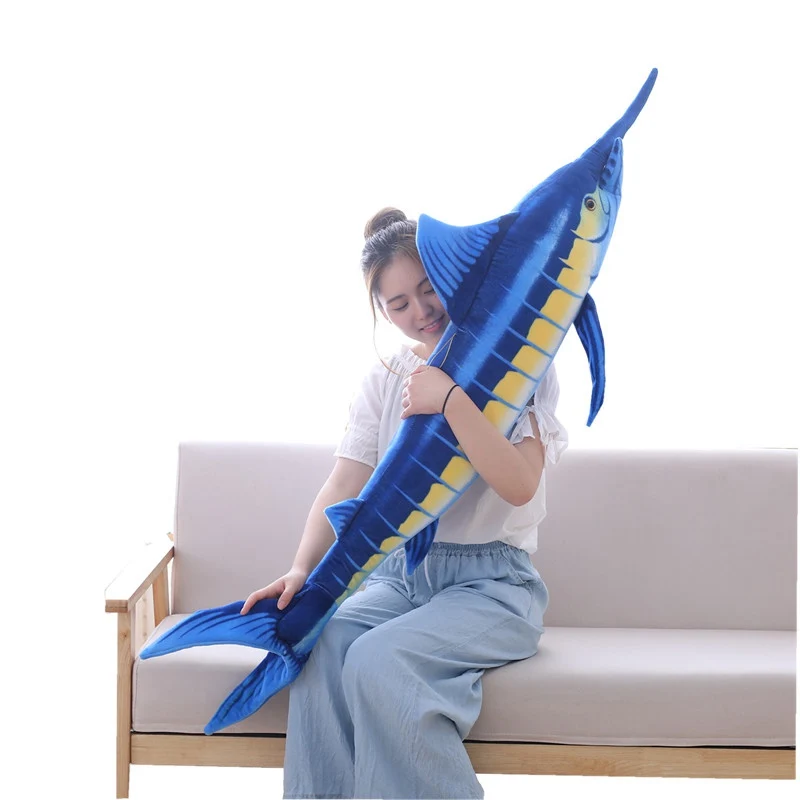 1pc 100cm/140cm Simulation Blue Marlin Plush Pillow Soft Cartoon Animal Shark Stuffed Doll Fish For Gifts Home Decoration Toys 1pc 100cm/140cm Simulation Blue Marlin Plush Pillow Soft Cartoon Animal Shark Stuffed Doll Fish For Gifts Home Decoration Toys