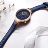 NAVIFORCE Women Fashion Blue Quartz Watch Lady Leather Watchband High Quality Casual Waterproof Wristwatch Gift for Wife 2019 2