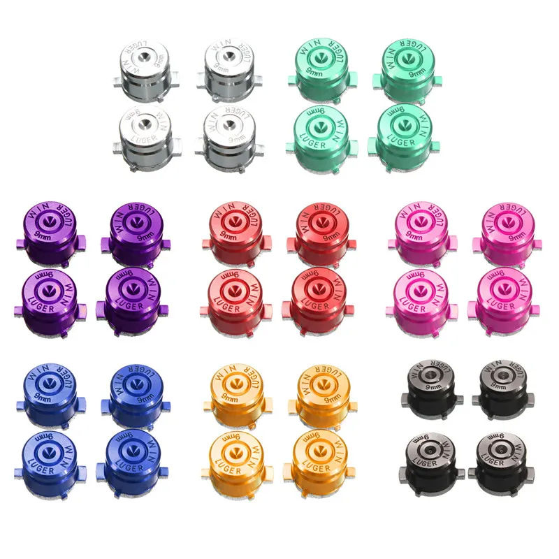 4pcs Universal Metal Bullet Buttons Thumbstick Cap For PS4 For Dualshock 4 For Xbox Controller Analog Joystick Stick Module