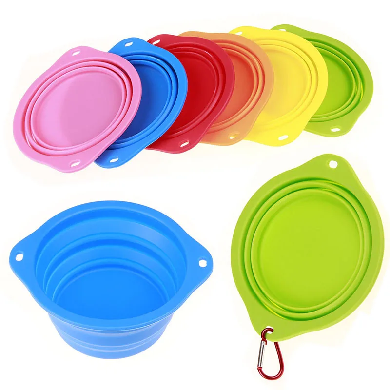 

Silicone Foldable Portable Feeding Dog Bowl Cat Pet Collapsible Travel Food Bowls Outdoor Water Dish Puppy Feeder Dogs Supplie