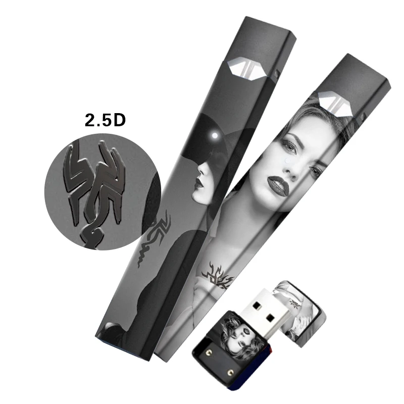 

Magic Shark Sexy Women Punk Man Printing PVC Case Cover Skin For JUUL E Cigarette For JUUL Sticker Case Cover Film