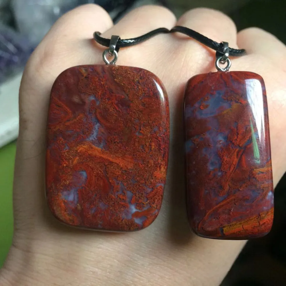 

natural red moss agates stone beads pendant natural gem stone pendant fine jewelry for woman for gift wholesale !