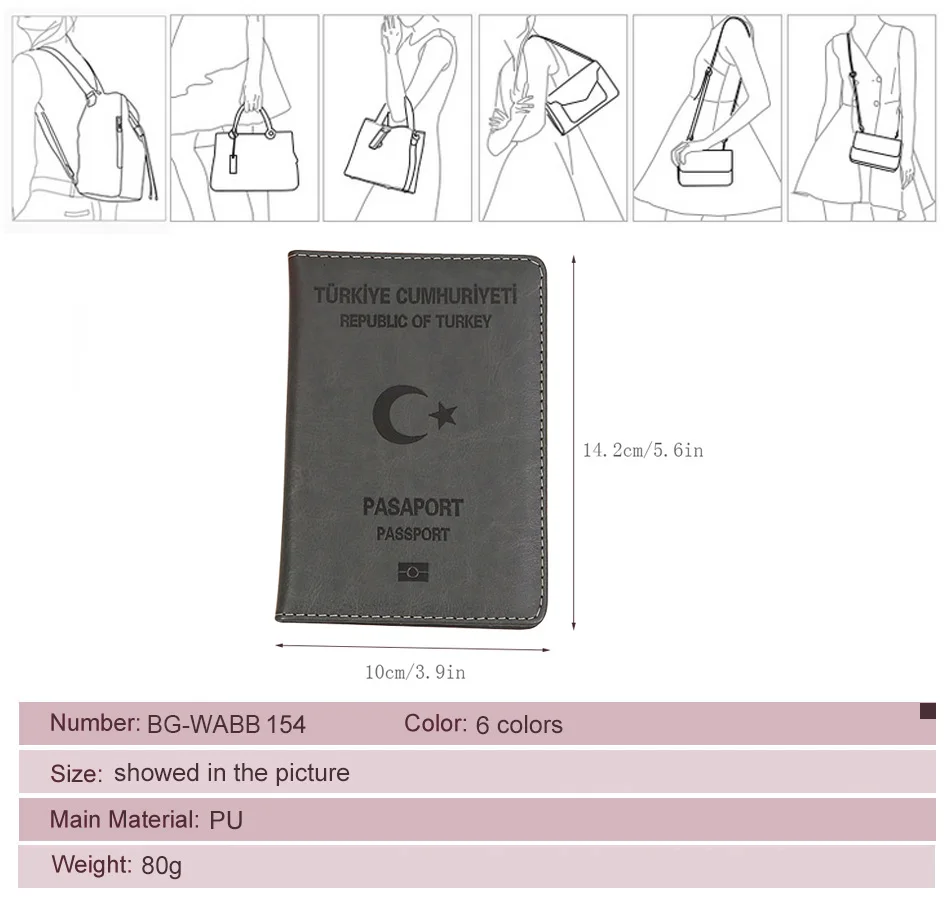 Турецкая Обложка для паспорта для женщин и мужчин, Обложка для паспорта из искусственной кожи, чехлы для турков, органайзер для путешествий, паспорта