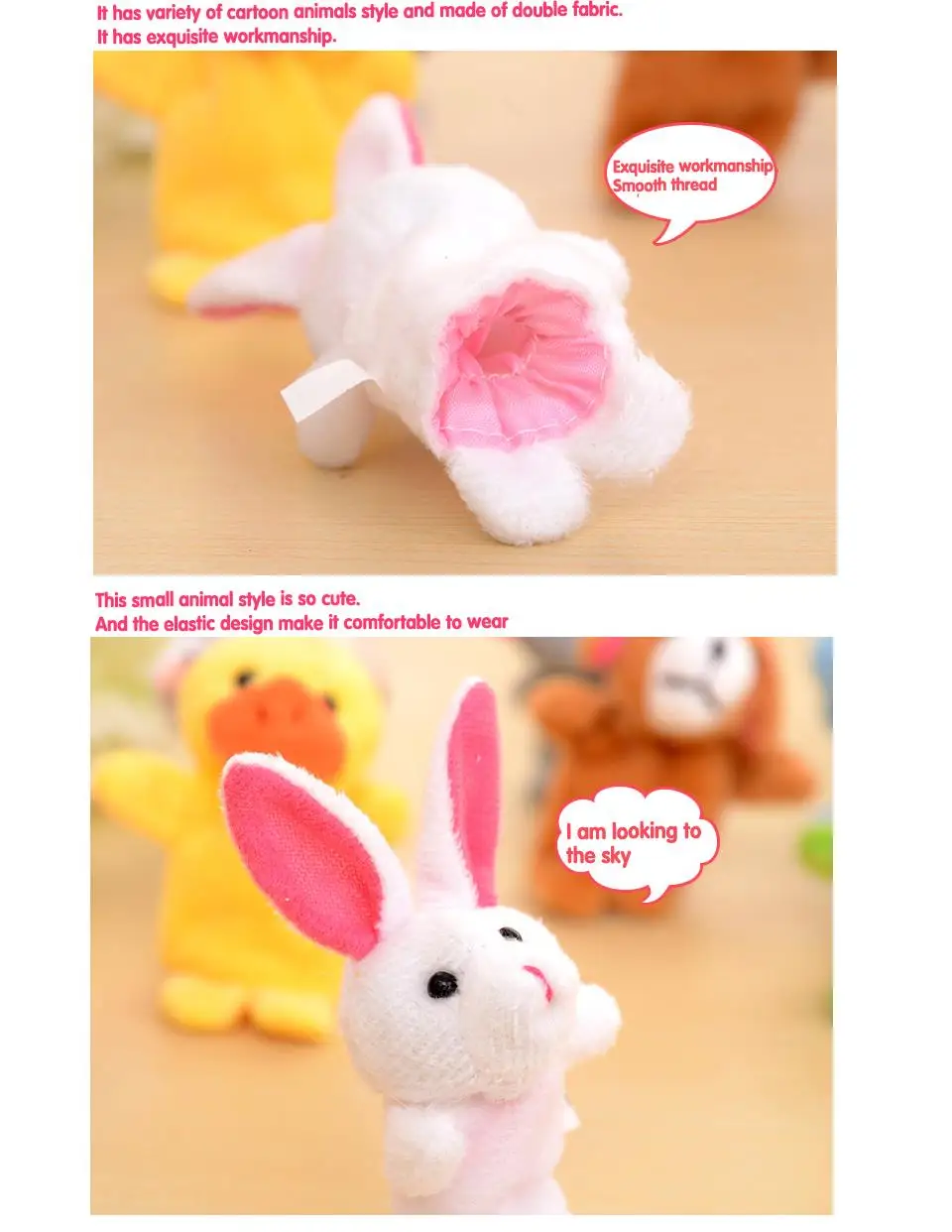 1pcs small animals finger dolls toys puppets cute small animal finger doll double fabric smooth thread puppets 1pcs small animals finger dolls toys puppets cute small animal finger doll double fabric smooth thread puppets