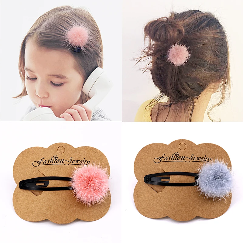 BB Clops Alloy Children Unique Wedding Graceful Mink hair 1PC/2PCS Gifts 2019 New Arrival Kids Girls 5 Colors Ball Gifts