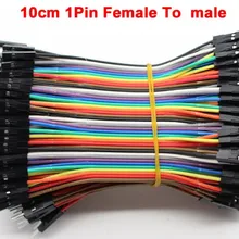 1 лот = 200 шт. 10 см 2,54 мм 1pin 1 p-1 p мужчин и женщин джемпер провода Dupont кабель для Arduino