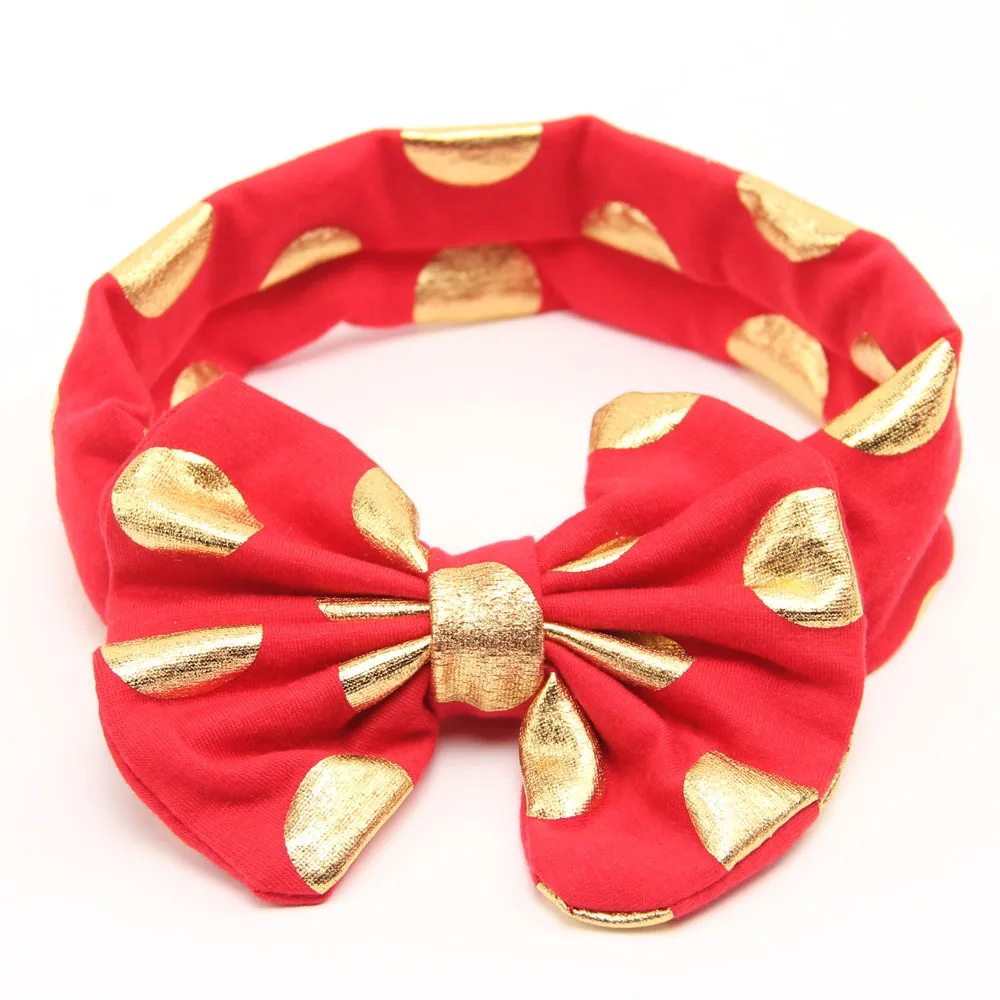 Gold Bow Headband Girls Headband Head wraps Big Bow Headband Photo Prop