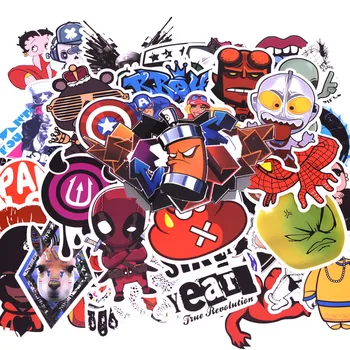 

50pcs/pack D1 Anime Sticker Kids Toy Cool Stickers For DIY Children Stikers Luggage Laptop Skateboard Moto Car Kpop Stickers