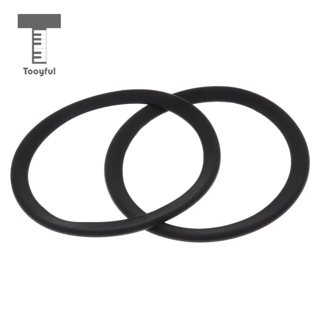 2pcs Saxophone Mute Ring Bell Protector Sax Silencer for Sax Parts Black