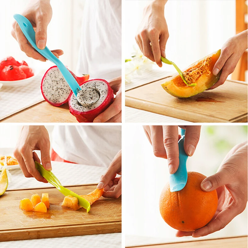 

Creative multifunction fruit vegetable tools easy cutter portable plastic skin peeler practice tool fruits and vegetables cutter