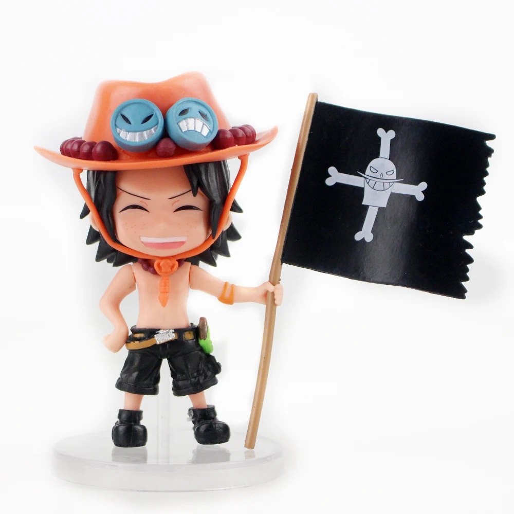 3 шт./лот 10 см One Piece Q Version Фигурки игрушки Portgas D Ace ПВХ декоративная модель милые