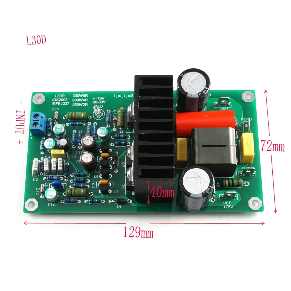 Amplificador de Potência Placa por Ljm Pces Irs2092s Mosfet Irfb4227 Digital Terminado 1 L30d 300-850 w - Image 2
