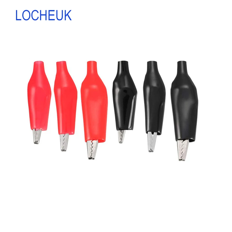 

10pcs(5pair)27/35/44mm Insulation Boot Metal Alligator Clip G98 Crocodile Electrical Clamp for Plastic Boot Car Auto Battery