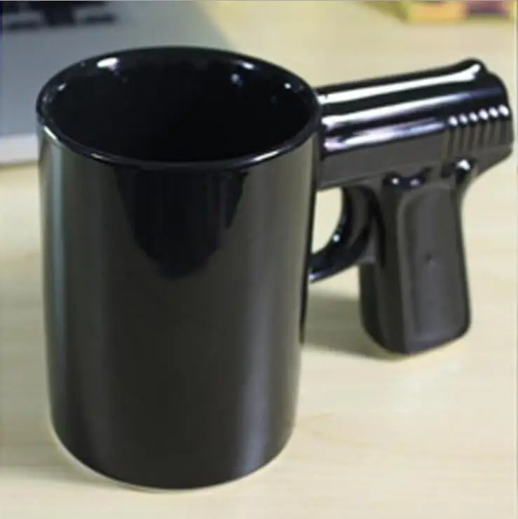 

1Piece Pistol Grip Coffee Cups And Mugs Funny Gun Mug Milk Tea Cup Creative Office Ceramic Coffee Mug Drinkware