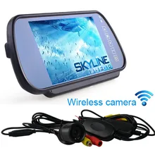 Wireless Car Rear View Camera Kit & 7″ LCD Monitor Mirror Night Vision Reversing