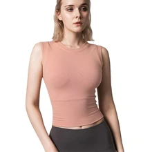 Женские стильные компрессионные эластичные утягивающие топы с контролем животика, топы с сухой посадкой для похудения, топы для йоги и пота