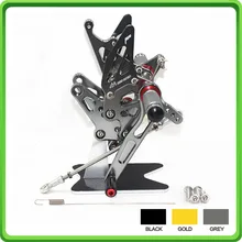 Conjuntos Traseiros ajustáveis GSX1300R Rearset Pé Resto Pegs para Suzuki Hayabusa 2008 2009 2010 2011 2012 2013 2014 2015 2016 2017 Cinza