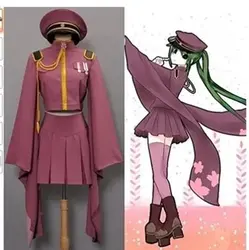 [Фото] Аниме! Vocaloid MIKU Senbon дзакура форма полный набор Косплэй костюм Бесплатная доставка