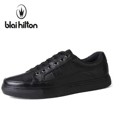 Blaibilton Brand Genuine Leather men casual shoes Luxury Flat Fashion Designer Breathable Mens Shoes Casual Male Footwear SDQ008