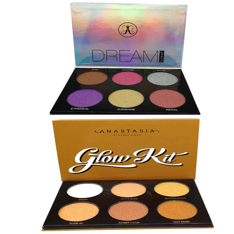 Anastasia makeup палитра теней для век Anastasia Beverlying Hills пудра для макияжа Хайлайтер для лица anastasia beverly Mills glow kit - Цвет: AN02-2PCS