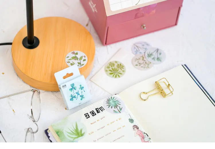 Зеленое растение Srong декоративные наклейки из бумаги васи Скрапбукинг палочка этикетка канцелярские наклейки для дневника, альбома