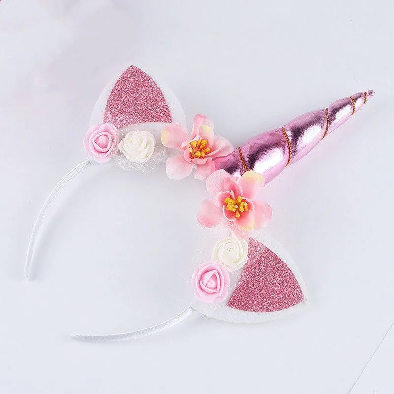 best Baby Accessories UK Magical Unicorn Horn Head Birthday Party Kid Hair Headband Dress Cosplay Decorative Headwear newborn socks for babies Baby Accessories