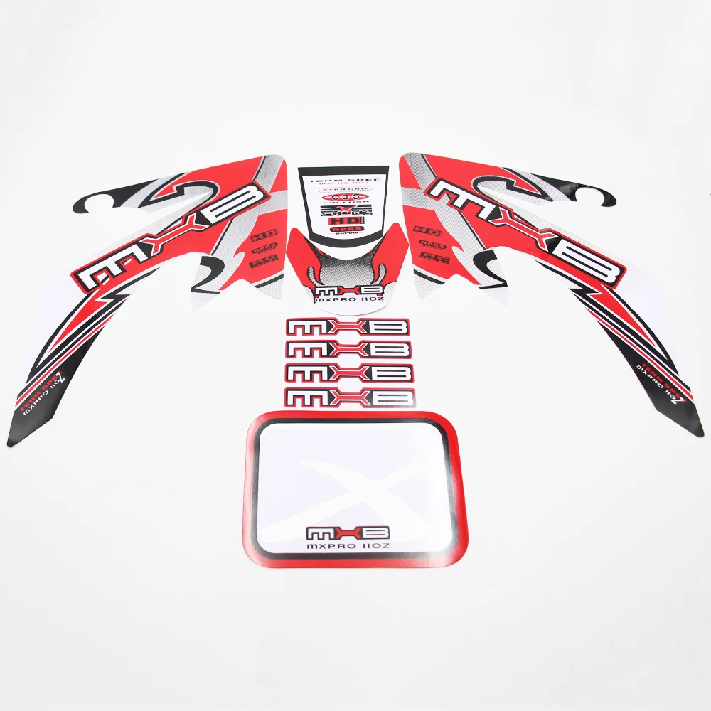 

NEW RED MXB DIRT BIKE CRF50 BAJA MOTORSPORTS PLASTICS DECALS STICKERS