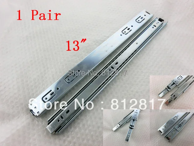 

13" Full Extension Ball Bearing Telescopic Drawer Slides Slide Rails