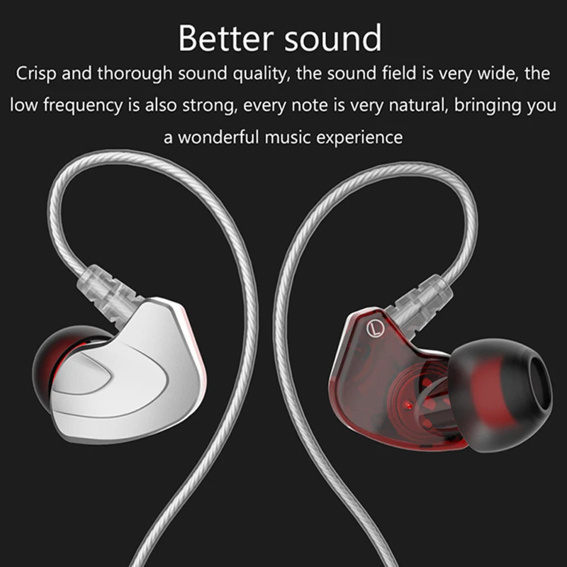 

3.5mm Wired Earphone For IOS Ear Hook Volume Control Sport Earphone Music Traveling For Mobile Phone Universal In-Ear Headset