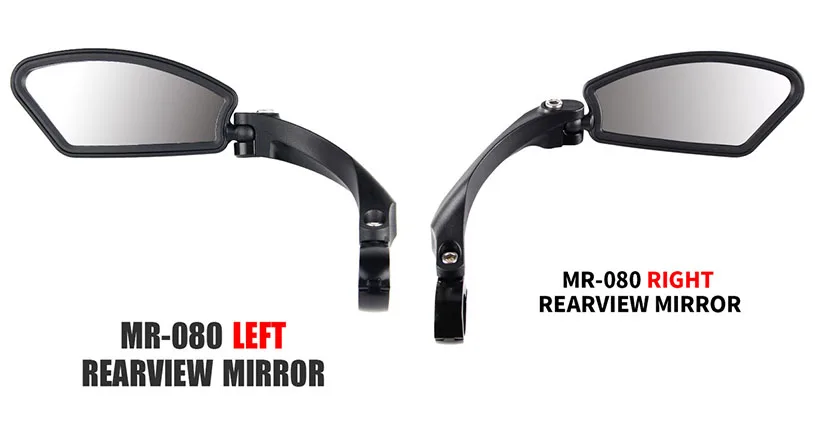 1 пара зеркал для велосипеда, зеркала заднего вида для шоссейного велосипеда, руль для велоспорта, зеркало для заднего вида, гибкое защитное зеркало для электромобиля - Цвет: 1 pair of MR080
