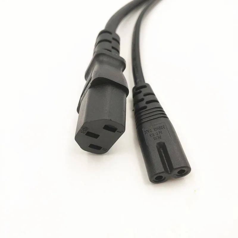 Y Тип сплиттер Мощность шнур, IEC320 C14 Разъем 3-контактный Мужской Мощность кабель переменного тока Мощность адаптер для C13+ C7 женский