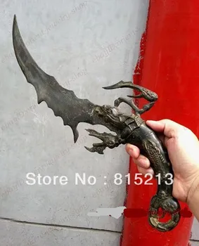 

bi00382 Chinese Antique Style Bronze Statue scorpion Sculpture sword Decorative